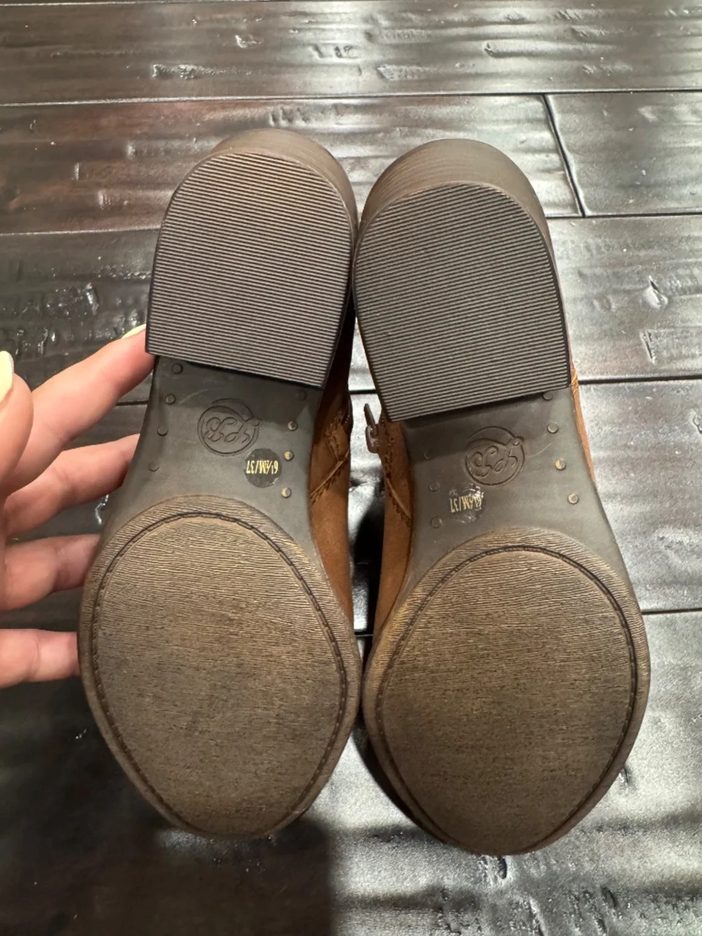 Lucky Brand Women's Brown Leather Ankle Booties Size 6.5 NWT